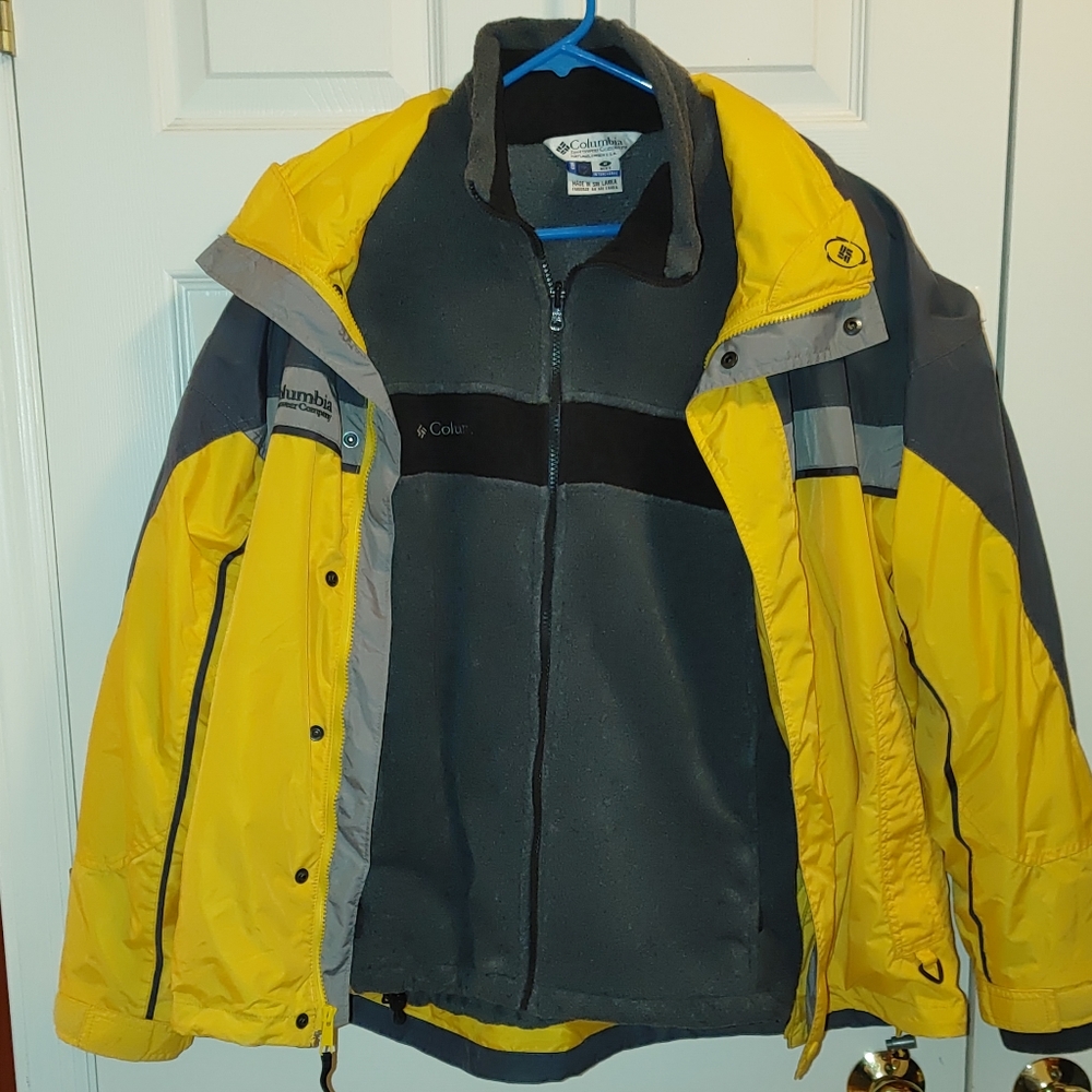 COPY - Colombia Winter Jacket, medium and yellow with gray.